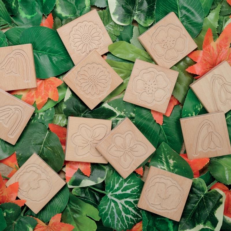 Match me - sensorische bloementegels (12 stuks) - Yellow Door