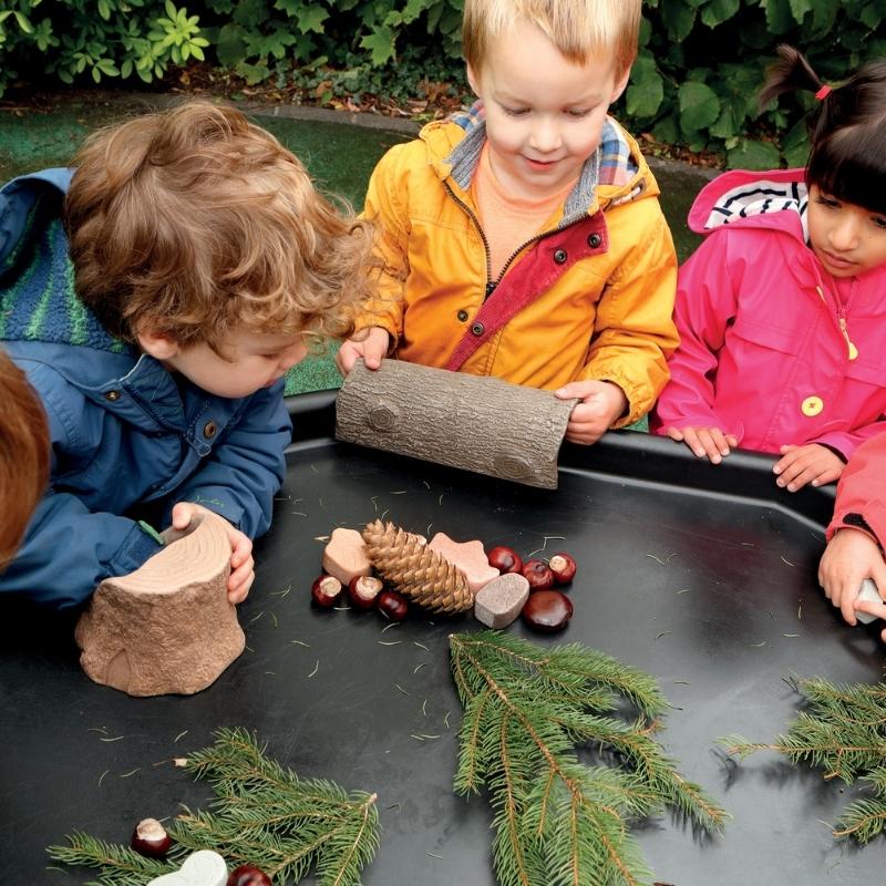 Holle boomstam van hars-steenmix 23 cm - Yellow Door