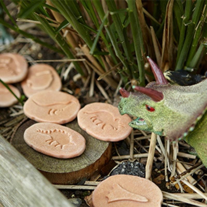 Dinosaurus Stempel Stenen dubbelzijdig (8 stuks) - Yellow Door