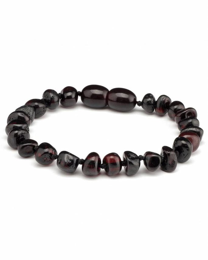 Barnsteen armband baby-peuter - cherry (14 cm)