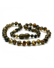 Barnsteen kinder kettinkje - olive (38 cm)