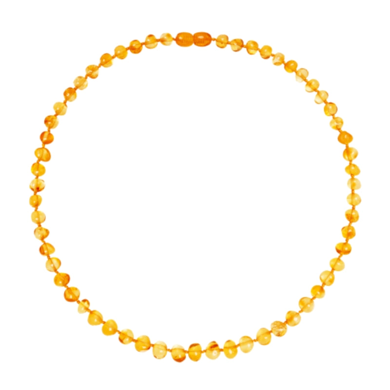 Barnsteen ketting volwassenen - honey (45 cm)