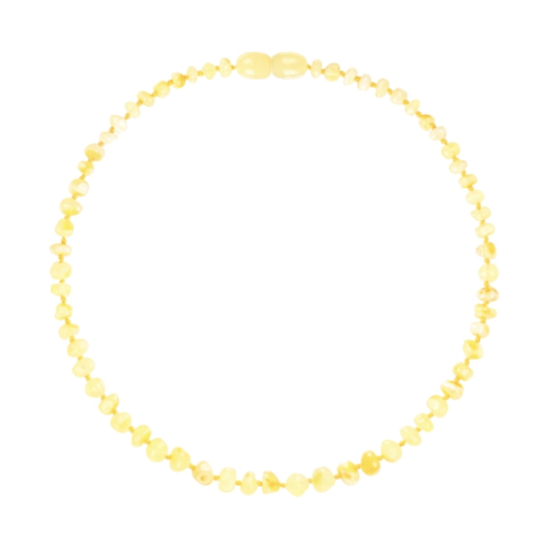 Barnsteen baby-peuter kettinkje - milk (32 cm)