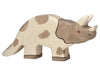 Holztiger - Houten Dieren - Dinosaurus Triceratops - 17 cm