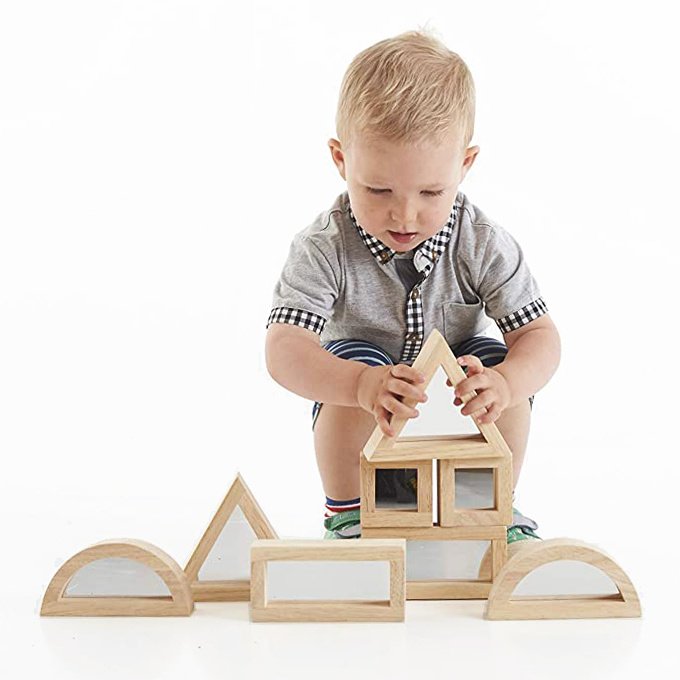 TickiT - Spiegel Blokken Set - Groot (8 stuks)