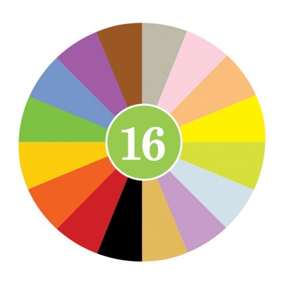 Crayon Rocks - 16 kleuren in ecru katoenen zakje