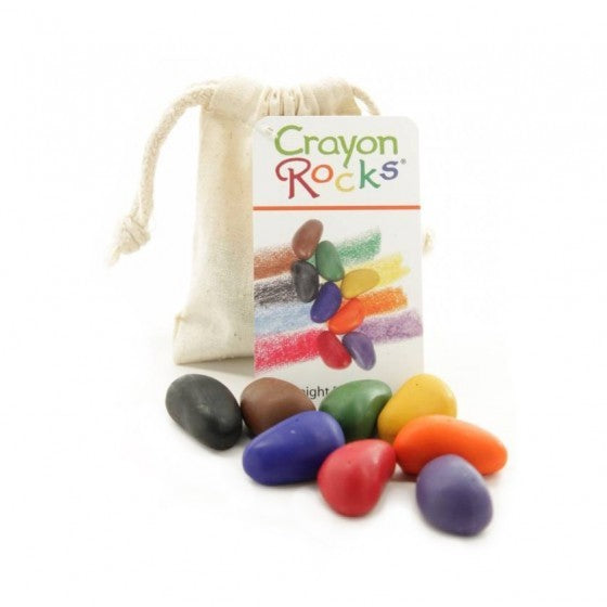 Crayon Rocks - 8 kleuren in ecru katoenen zakje