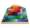 Grimm's - Houten Blokken Piramide (100 stuks) klein