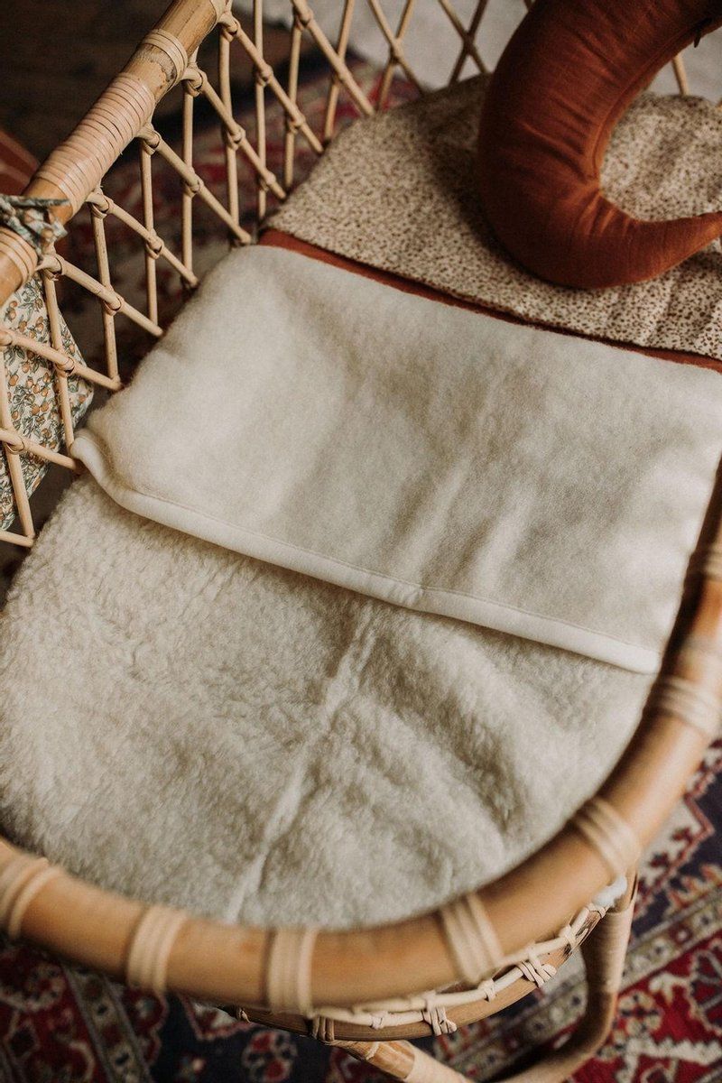 Alwero deken Thumbled Naturel 100x140cm - 100% wol