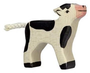 Holztiger - Houten Dieren - Kalfje zwart 6 cm