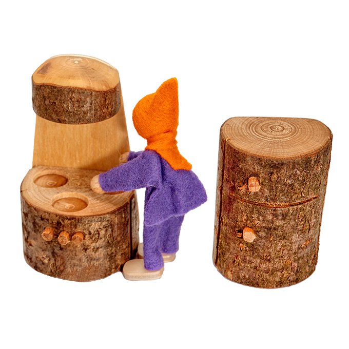 Magic Wood Vilten kabouters voor in poppenhuis-boomhuis 6 stuks