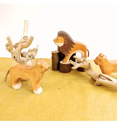 Holztiger - Houten Dieren - Leeuw welp 7cm