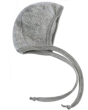 Engel Natur - 100% wol-fleece strikmutsje - Lichtgrijs