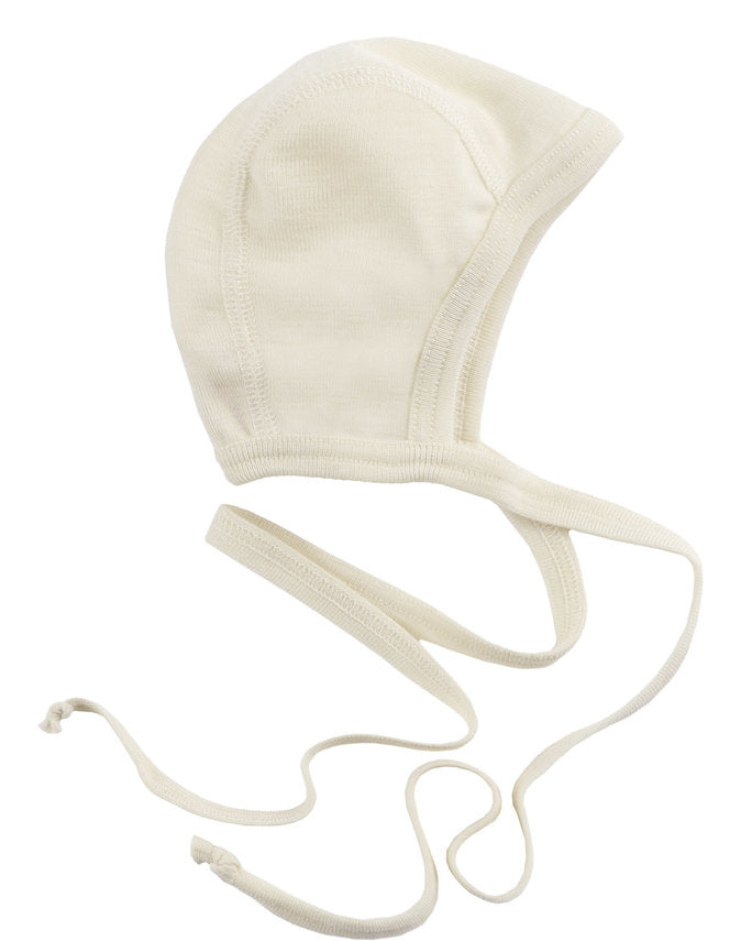 Engel Natur - 100% wol strikmutsje - Naturel