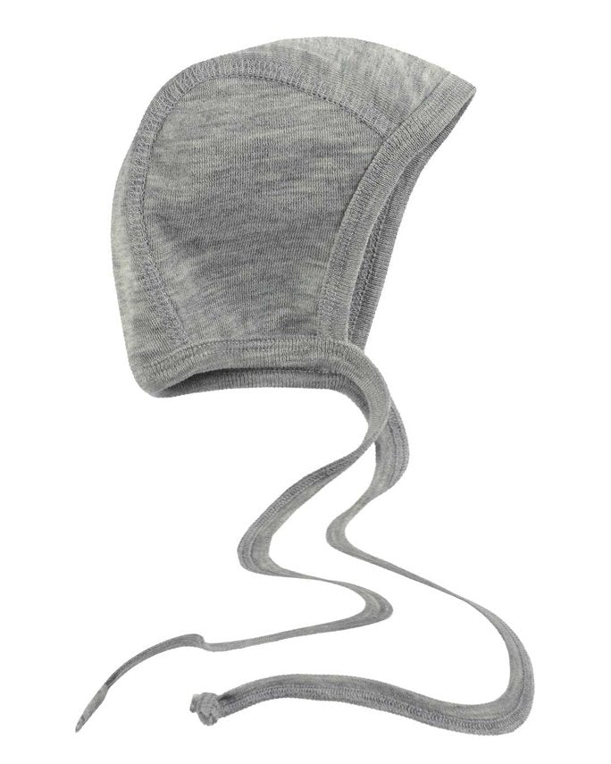 Engel Natur - wol-zijde strikmutsje - Lichtgrijs