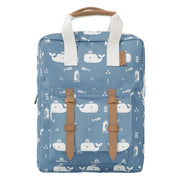 FRESK Rugzak Groot - Whale blue - Walvis (vanaf 6 jaar)