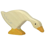 Holztiger - Houten Dieren - Gans etend 10,5 cm