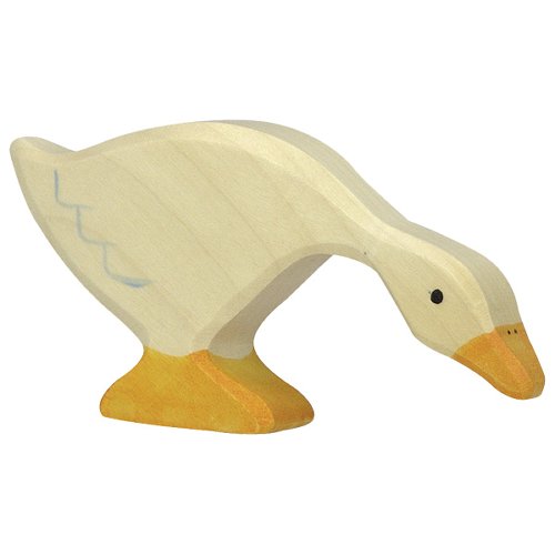 Holztiger - Houten Dieren - Gans etend 10,5 cm
