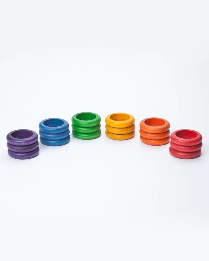 Grapat - Houten Ringen - 18 stuks