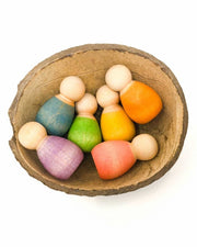 Grapat - Houten baby nins® 6-delig in kokosnoot schaal - Grapat