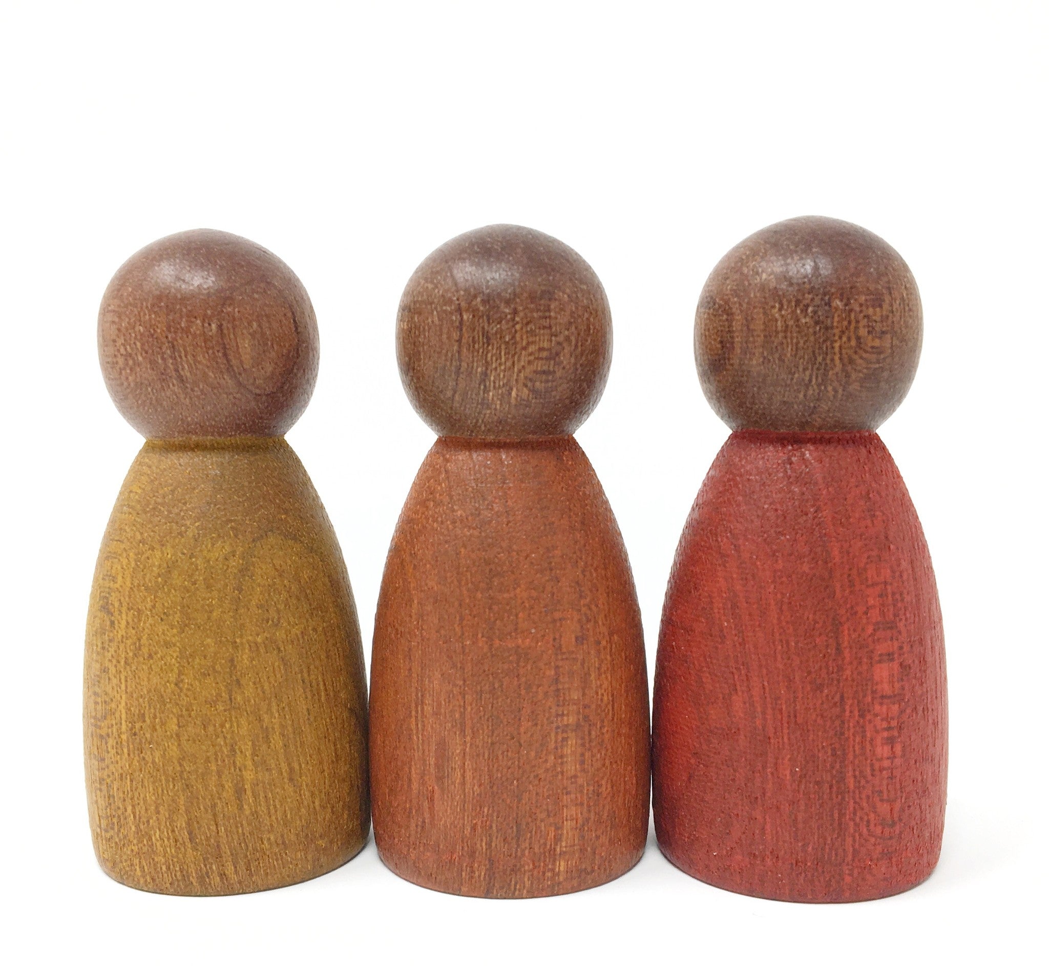 3 houten Nins® poppetjes donker warm - Grapat