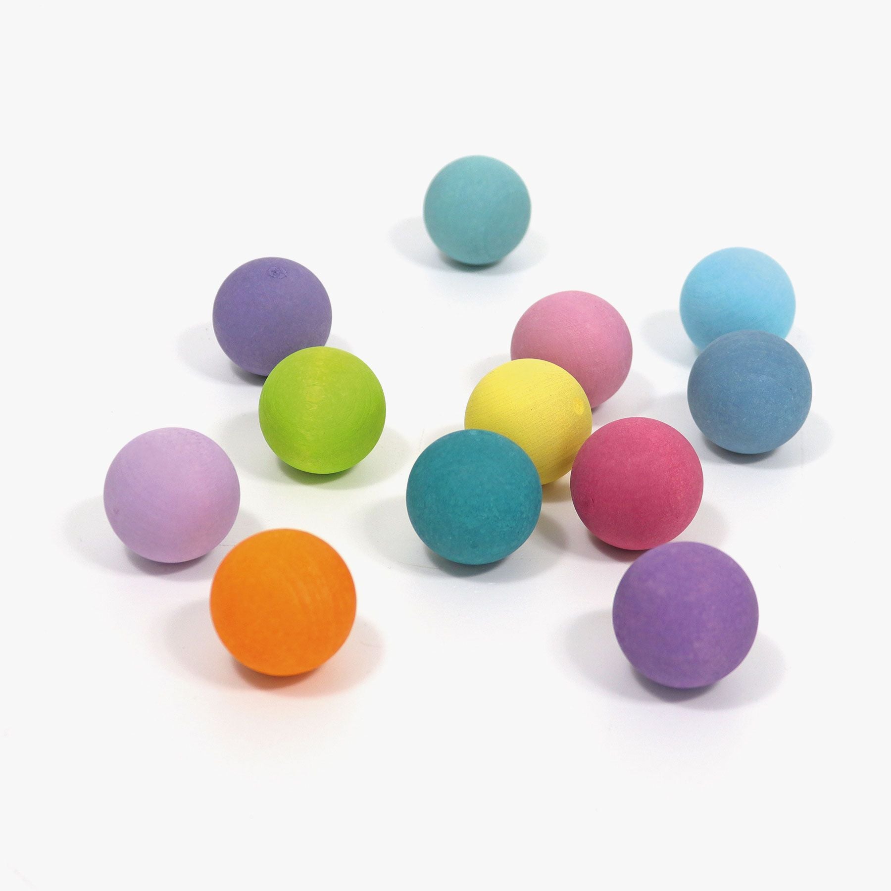 Grimm's - 12 houten ballen pastel 3,5cm