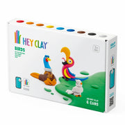 Hey Clay interactieve boetseerkleiset - 3 vogels - papegaai fazant en duif (6 potjes)