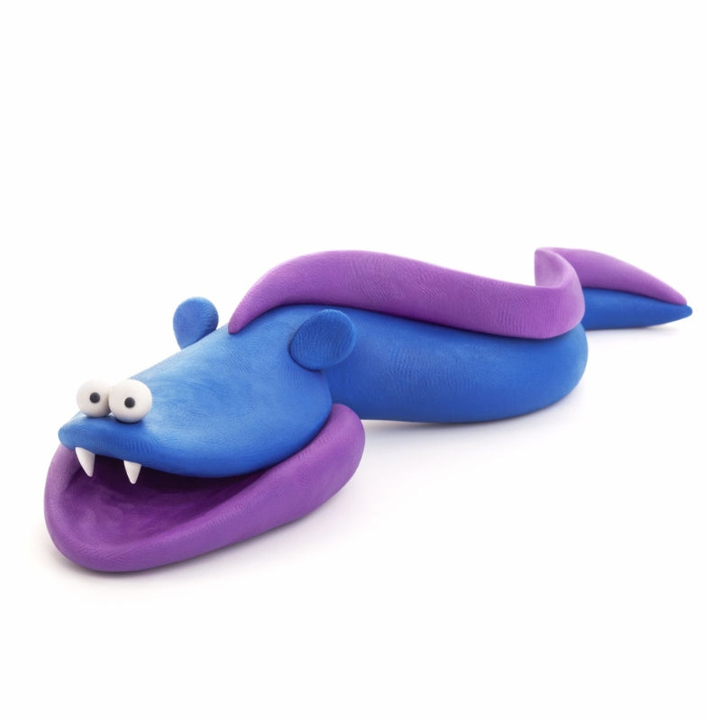 Hey Clay interactieve boetseerkleiset - 3 oceaandieren - discusvis clownvis en aal (6 potjes)