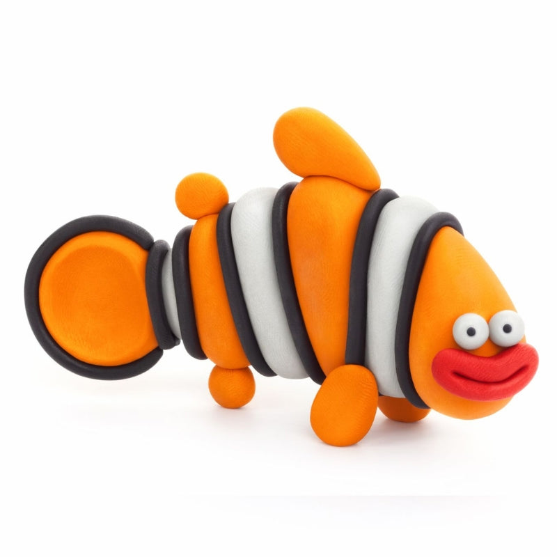 Hey Clay interactieve boetseerkleiset - oceaandier - clownvis