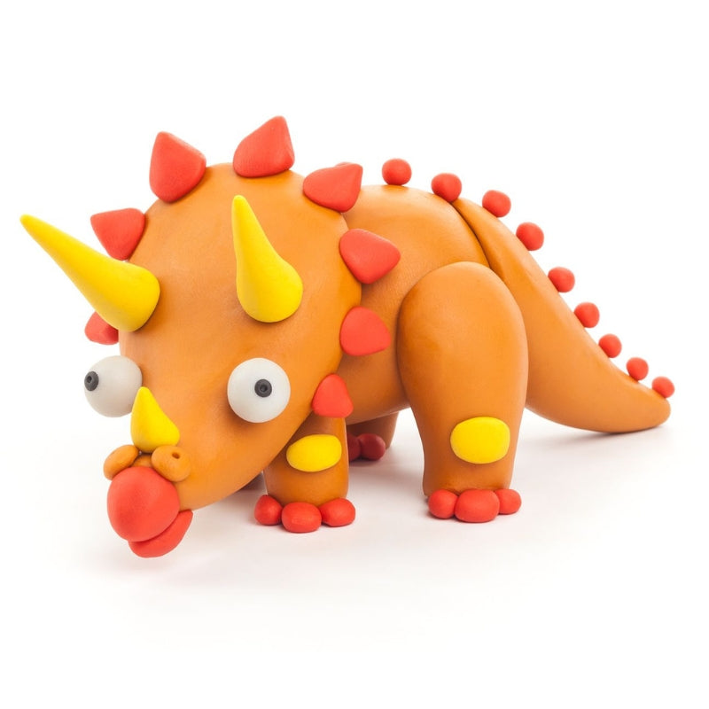 Hey Clay interactieve boetseerkleiset - dino - Triceratops