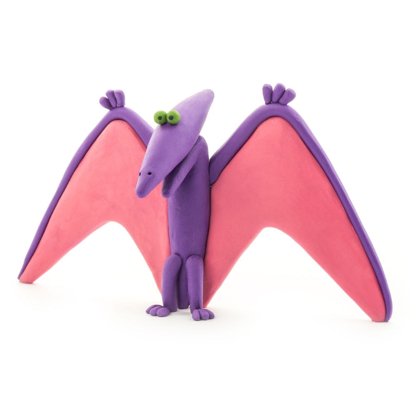 Hey Clay interactieve boetseerkleiset - 6 dino's (15 potjes)