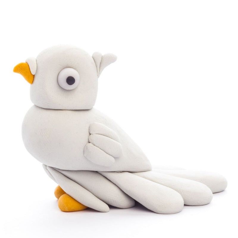 Hey Clay interactieve boetseerkleiset - 3 vogels - papegaai fazant en duif (6 potjes)