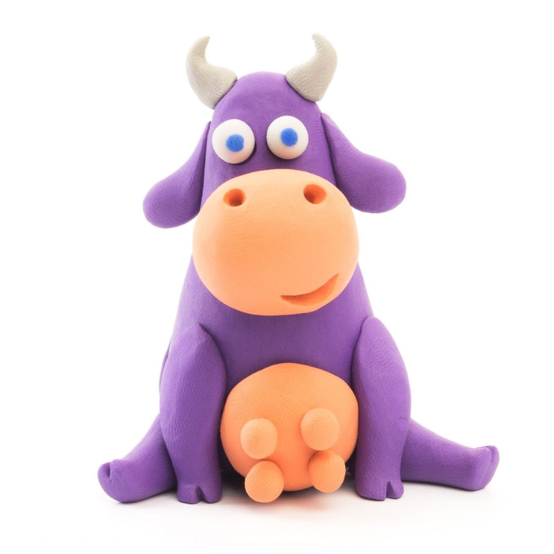 Hey Clay interactieve boetseerkleiset - 6 boerderijdieren (15 potjes)