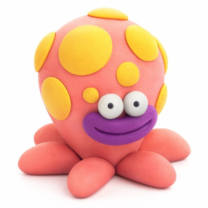 Hey Clay interactieve boetseerkleiset - oceaandier - octopus