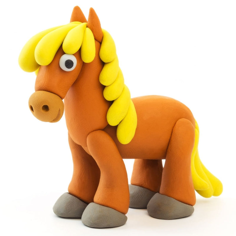 Hey Clay interactieve boetseerkleiset - boerderijdier - paard