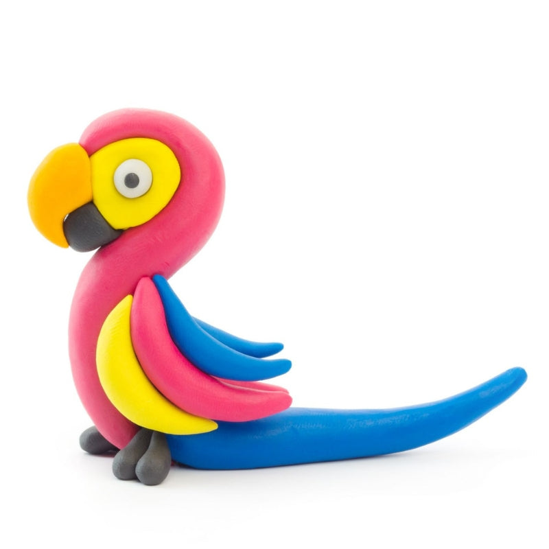 Hey Clay - Interactieve boetseerkleiset - 6 vogels (15 potjes)