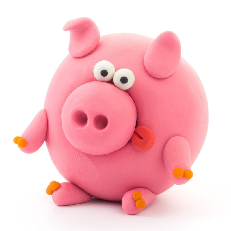 Hey Clay interactieve boetseerkleiset - 6 boerderijdieren (15 potjes)