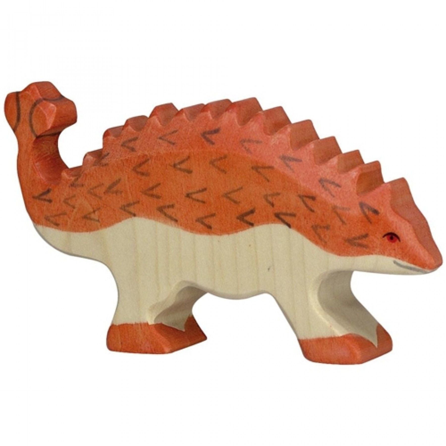 Holztiger - Houten Dieren - Dinosaurus Ankylosaurus - 12 cm