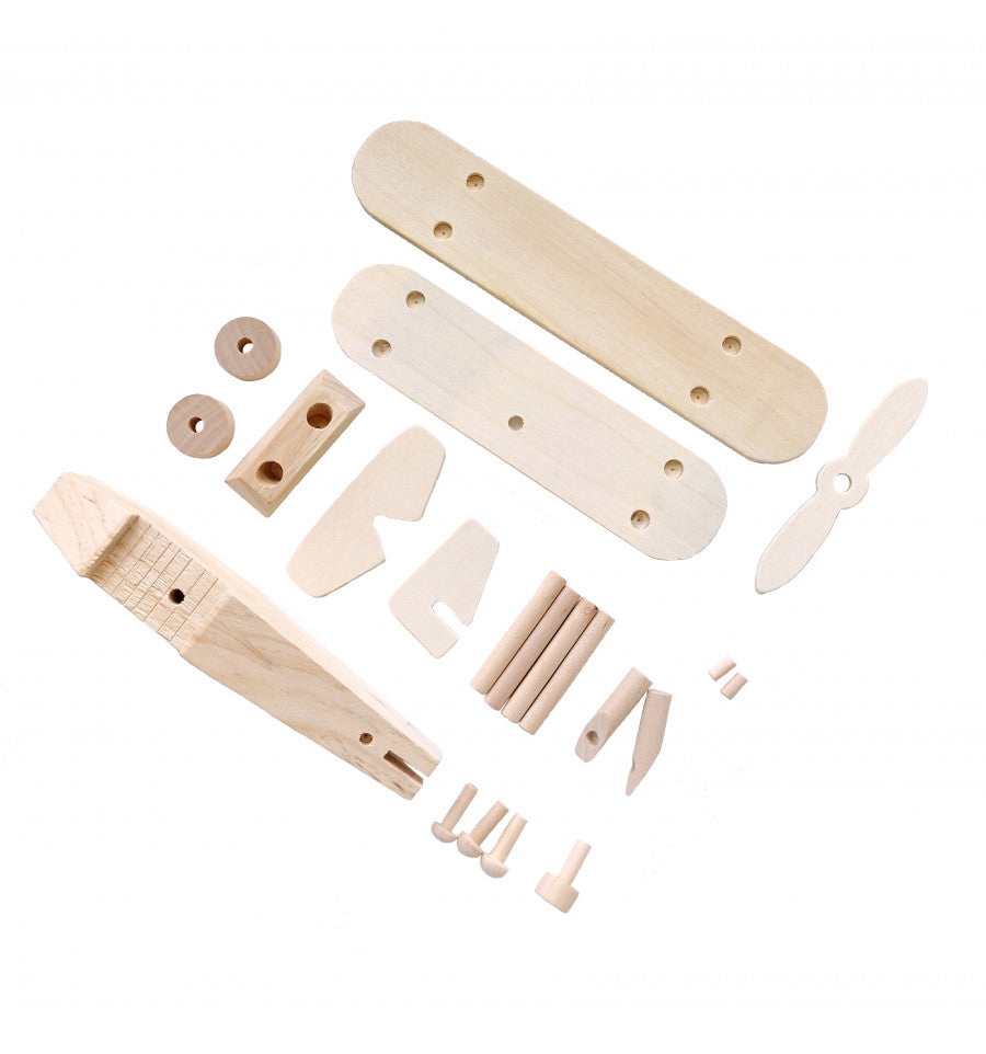 Eduplay - Bouwset Dubbeldekker Vliegtuig Hout