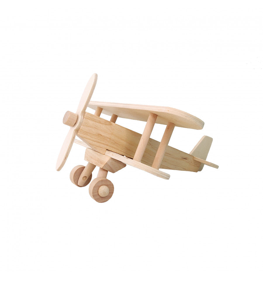 Eduplay - Bouwset Dubbeldekker Vliegtuig Hout