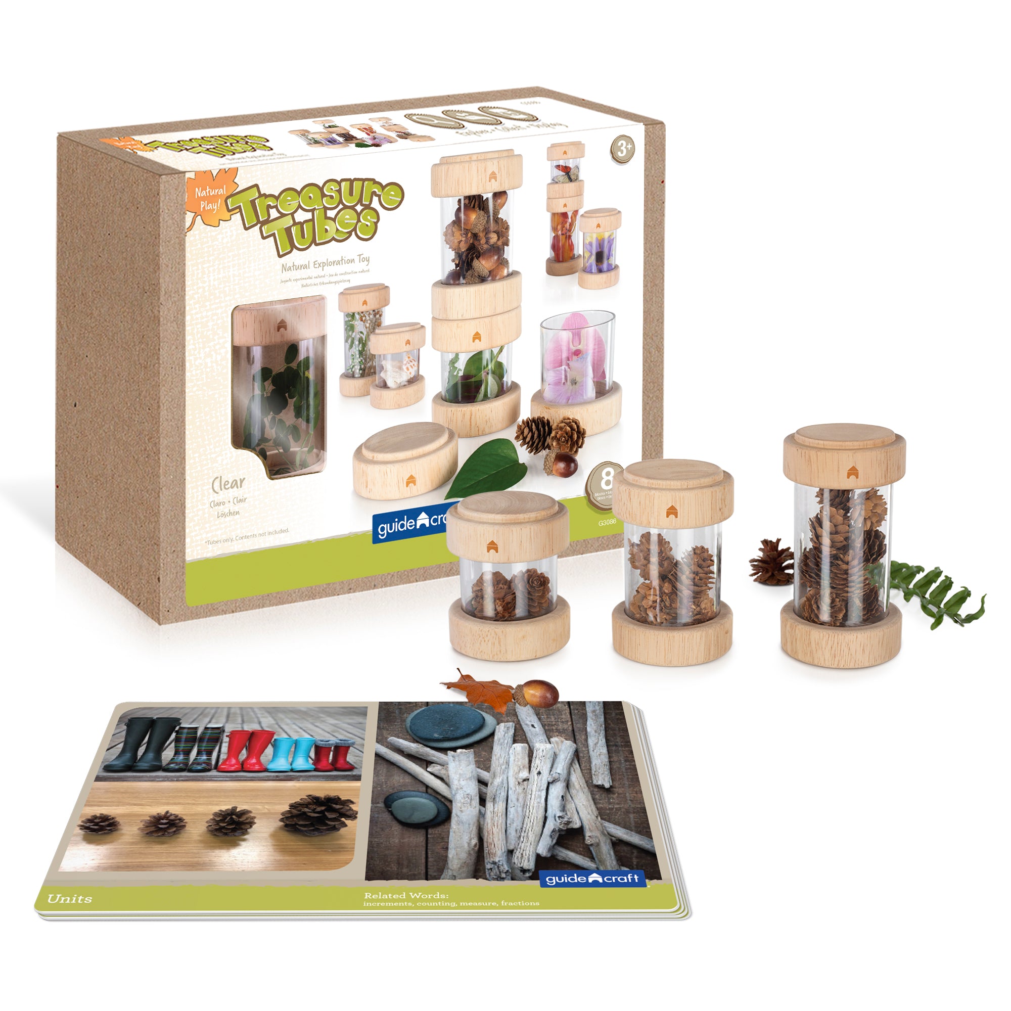 Guidecraft - 8 Treasure Tubes (schat-ontdekkings cilinders) - transparant