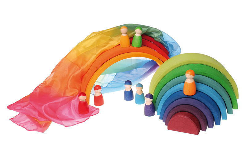 Sarah's Silks Speelzijde Regenboog - 86x86cm