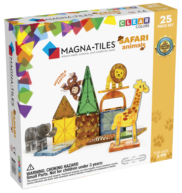 Magna Tiles - Safari Animals Dieren - Magnetisch Speelgoed 25st