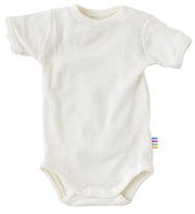 Joha - 100% wol korte mouw romper - Naturel