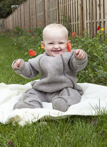 Joha - 100% wolfleece Jumpsuit Overall met ritsen - Sesame