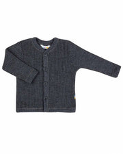 Joha - 100% wol Rib vest - Donker Grijs