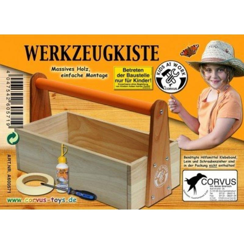 Gereedschapskist hout (bouwpakket) - Kids at work