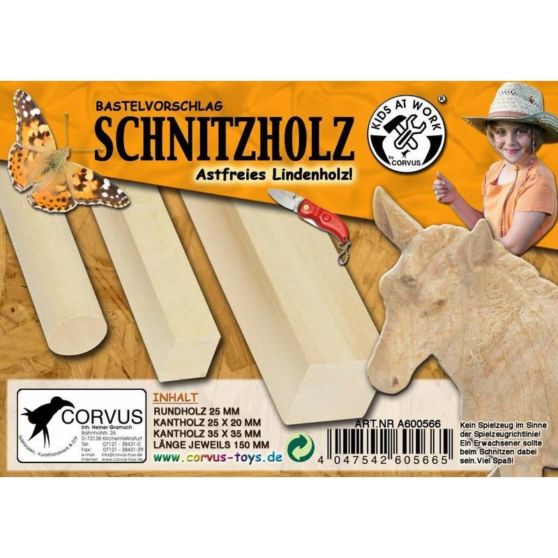 Snijhout (set van 3 vormen) - Kids at work