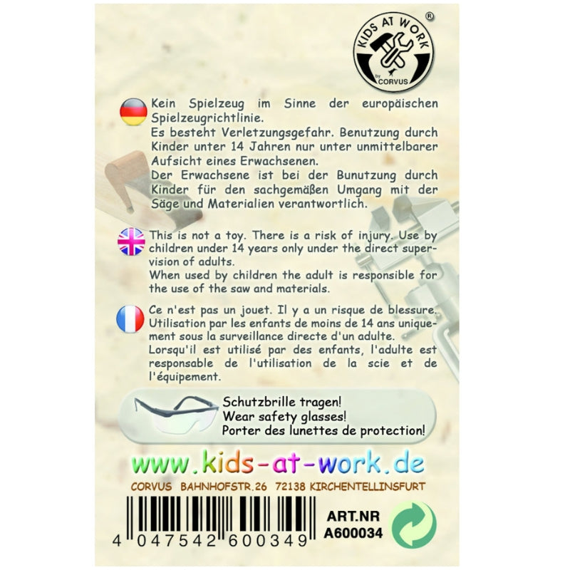 Beugelzaag voor hout - Kids at work
