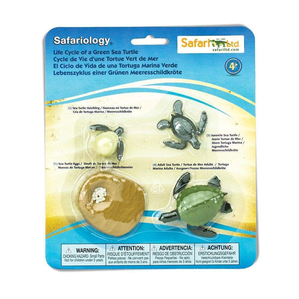 Speelfiguren Levenscyclus Zeeschildpad - Safari Ltd 4 stuks